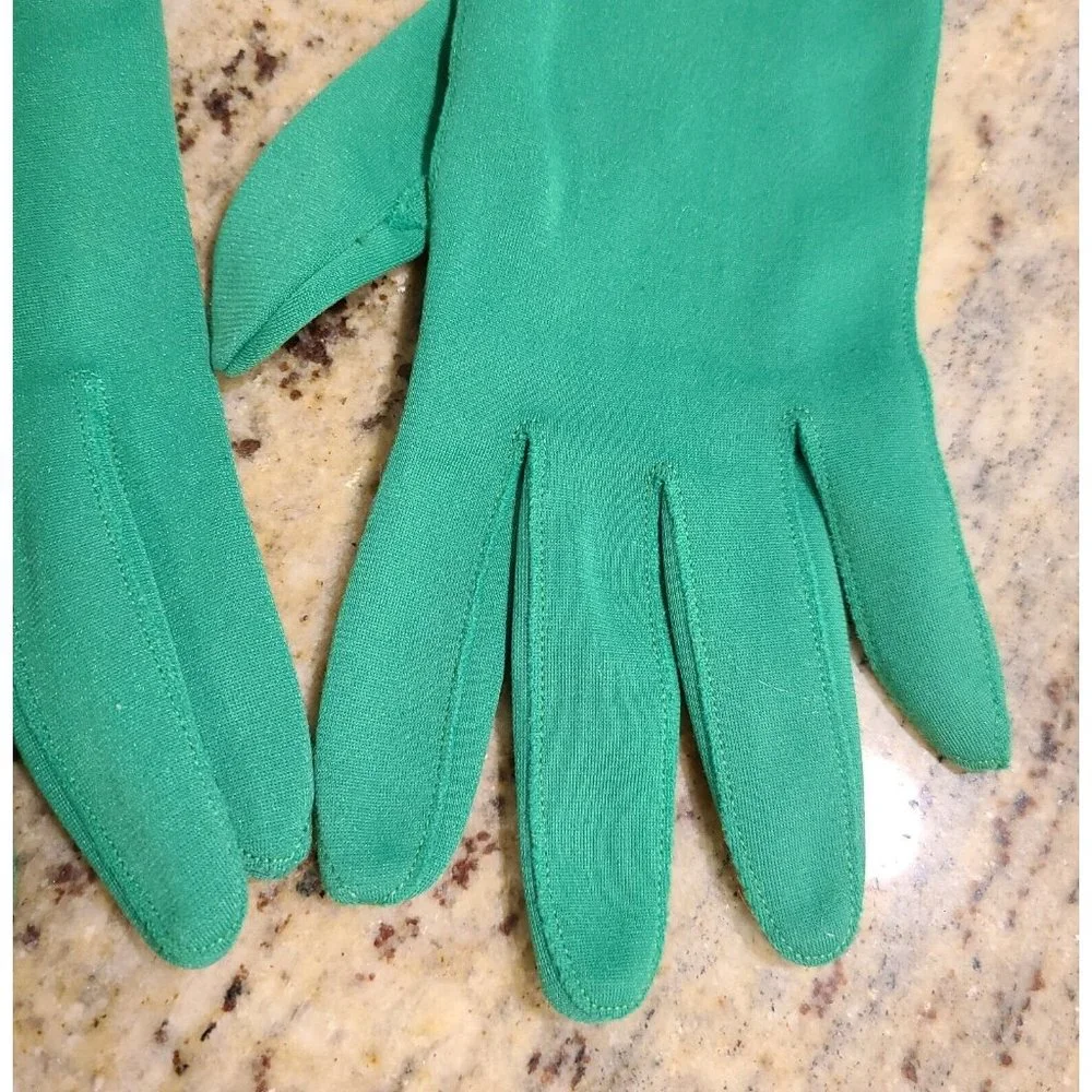 Vintage Size B M/L Green Nylon Stretch Formal 8